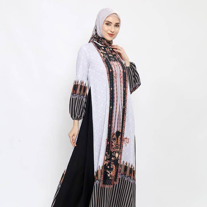 rekomendasi gamis etnik Lebaran 2025 (instagram.com/nawasana)