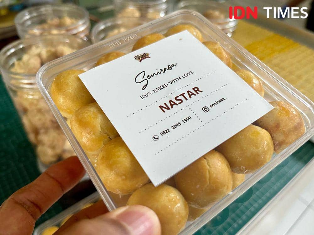 Kue kering Lebaran produk UMKM Seni Rasa di Semarang. (IDN Times/Dhana Kencana)