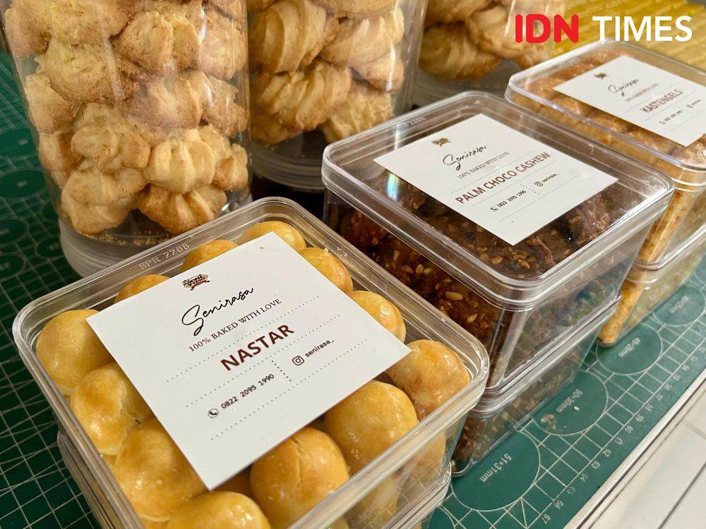 Kue kering Lebaran produk UMKM Seni Rasa di Semarang. (IDN Times/Dhana Kencana)