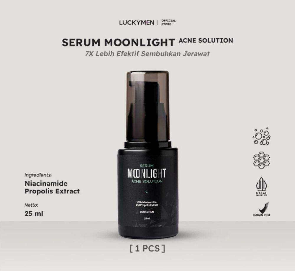 Luckymen Serum Moonlight Acne Solution (shopee.co.id/Luckymen Official Shop)