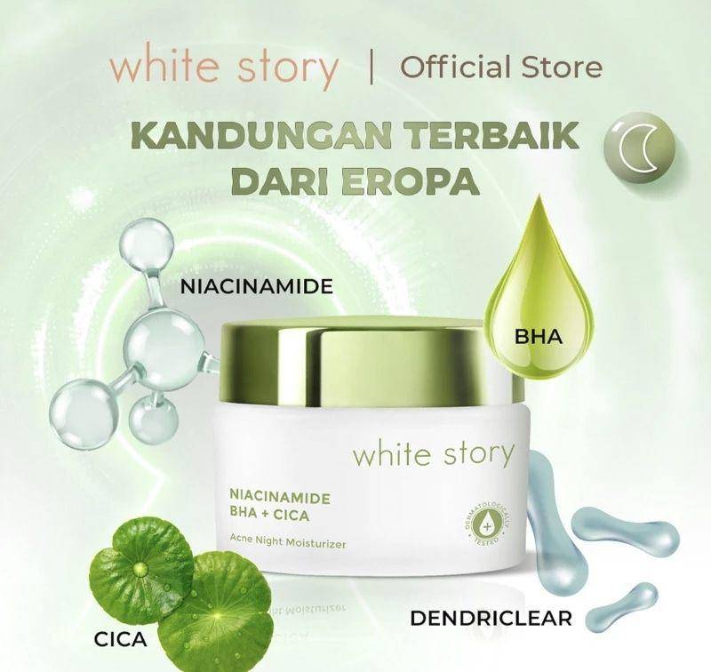 White Story Acne Night Moisturizer (shopee.co.id/fenitasetiobudi)