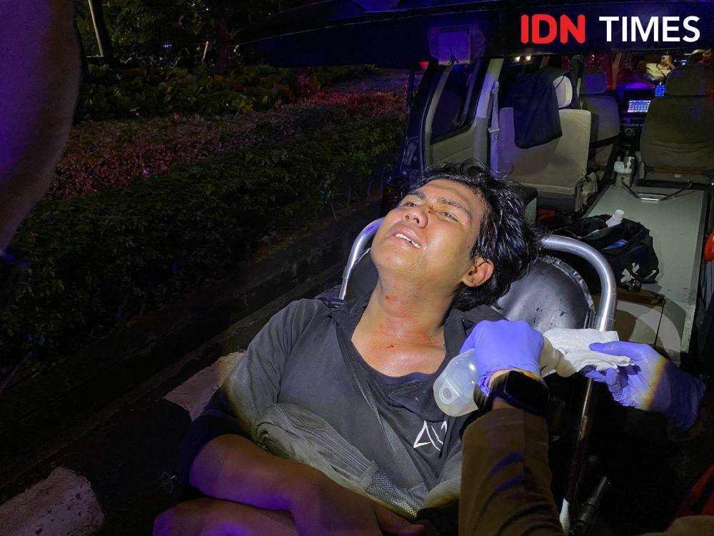 Dikira Massa Aksi, Seorang Driver Ojol Babak Belur Dikeroyok Polisi