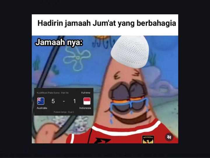 7 Meme Indonesia Kalah dari Australia di Kualifikasi Piala Dunia 2026