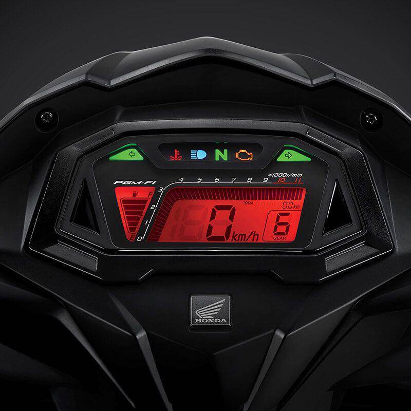 ilustrasi speedometer Honda Supra GTR 150 (astra-honda.com)