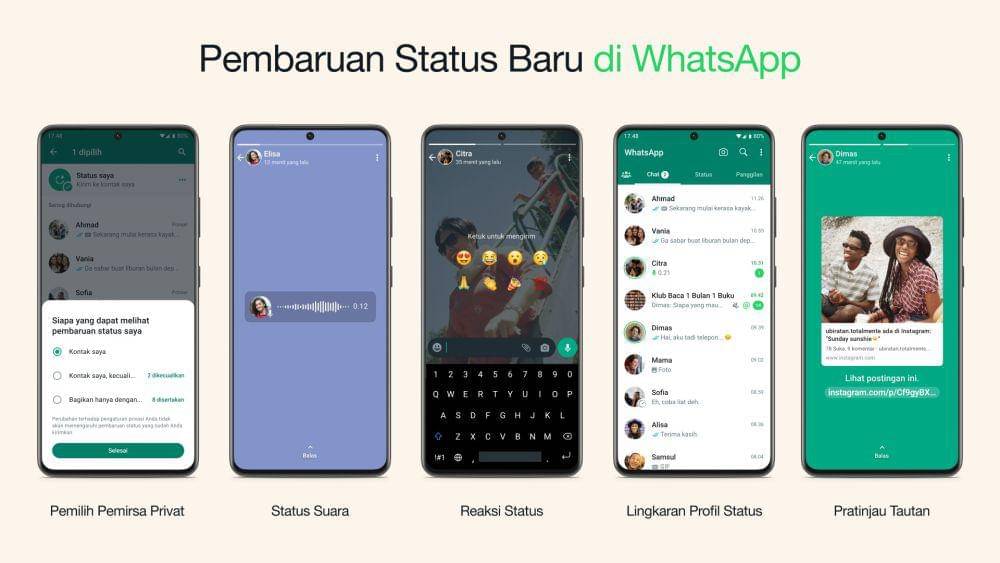Ilustrasi Status (dok. WhatsApp)