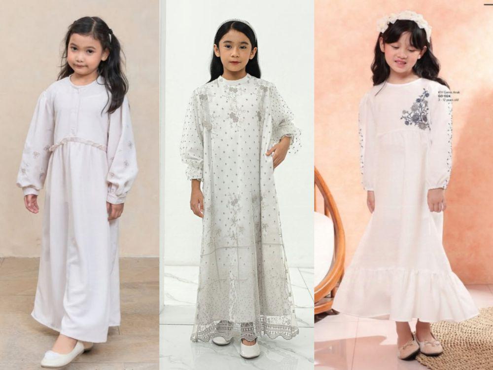 9 Rekomendasi Baju Lebaran Anak Perempuan Warna Putih, Kembali Fitri!