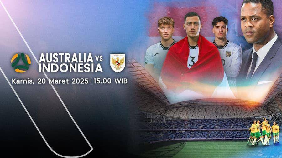 banner pertandingan Australia vs Indonesia (dok. Vision+)