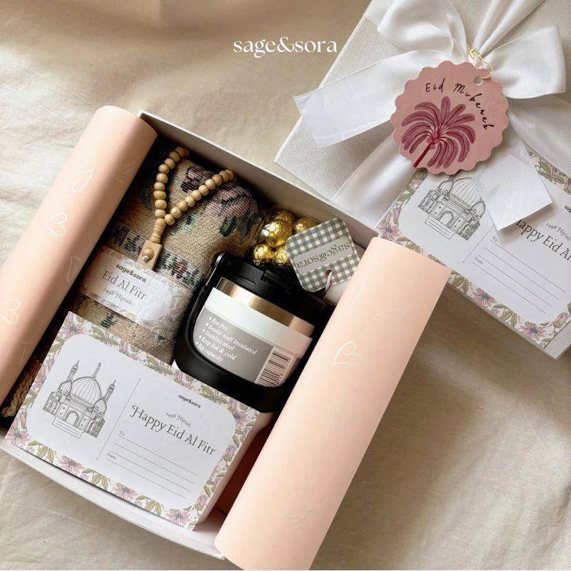 Ilustrasi hampers Lebaran (Shopee/sageandsora)
