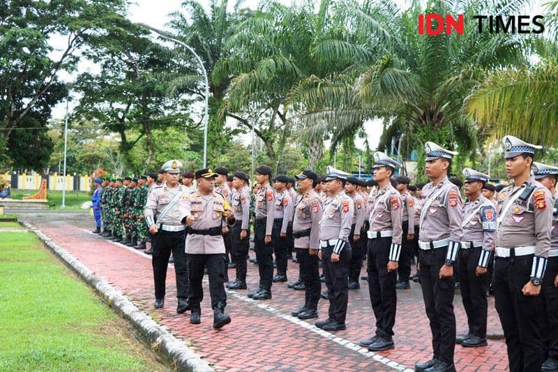 Apel gelar pasukan Operasi Ketupat Mahakam 2025 di Polres PPU (IDN Times/Ervan)