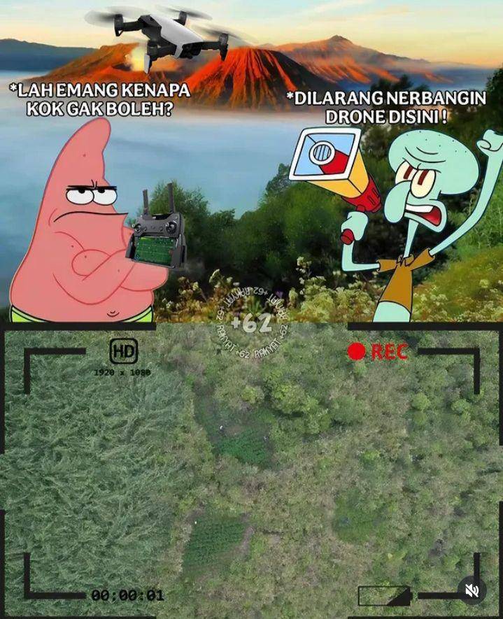 meme Bromo (instagram.com/rakyat_plus_62)