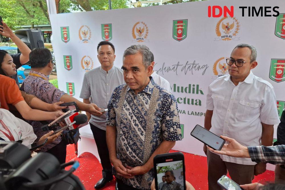 Sekjen Partai Gerindra Ahmad Muzani yakin Prabowo bakal teken RUU TNI menjadi UU. (IDN Times/Amir Faisol)