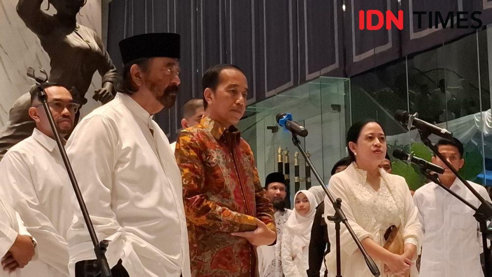 Ini Maksud Surya Paloh Apit Jokowi dan Puan di Bukber KIM