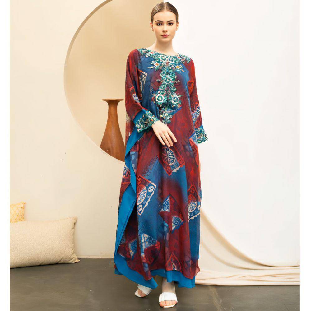 Ilustrasi style baju kaftan (shopee.co.id/CHEVAL Official Shop)