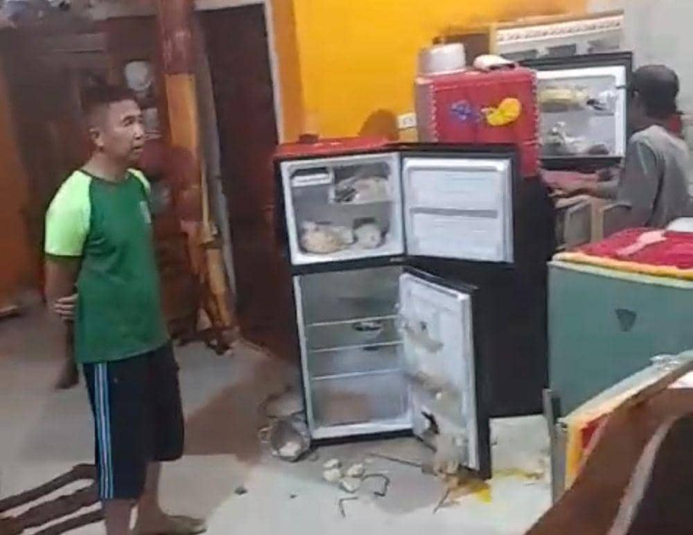 Penampakan lokasi kejadian rumah pasutri bos toko sembako di Lampung Tengah dirampok. (IDN Times/Istimewa).