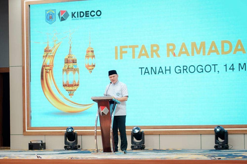 Sambutan Bupati Paser Fahmi Fadli dalam acara PT Kideco Jaya Agung, Jumat (14/3/2025). Foto Kideco