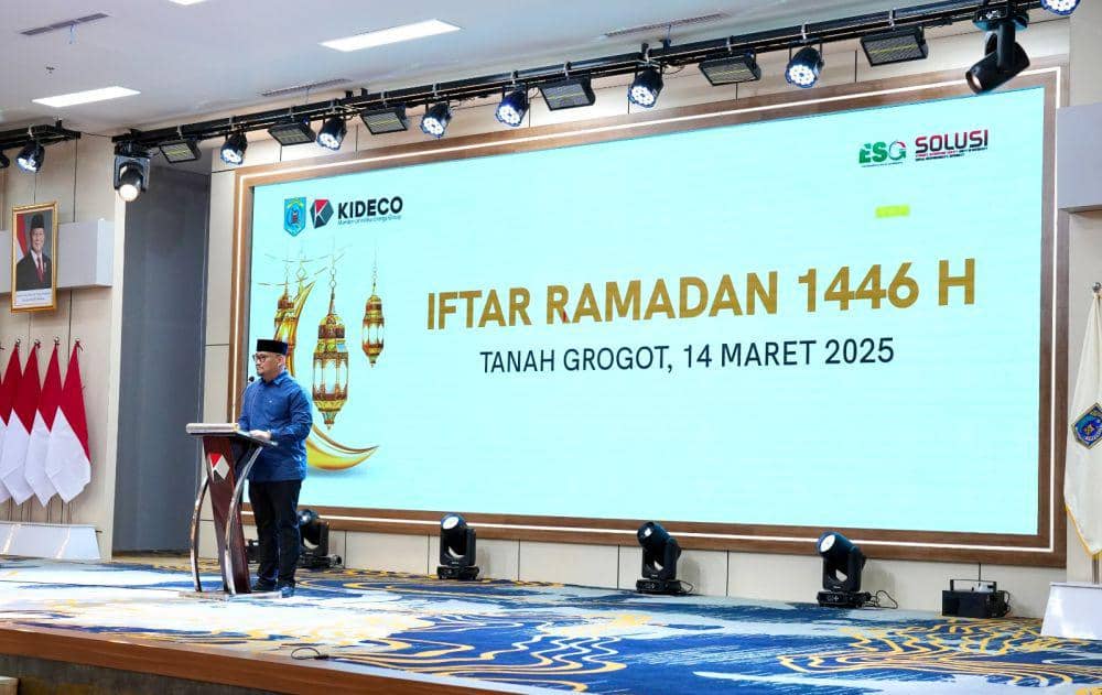 Direktur Utama Kideco M. Kurnia Ariawan dalam kalimat sambutannya, Jumat (14/3/2025). Foto Kideco