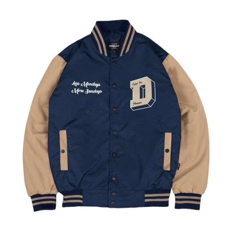 Dobujack Jacket Varsity Hazeland Navy Saga Cream (blibli.com/DOBUJACK)