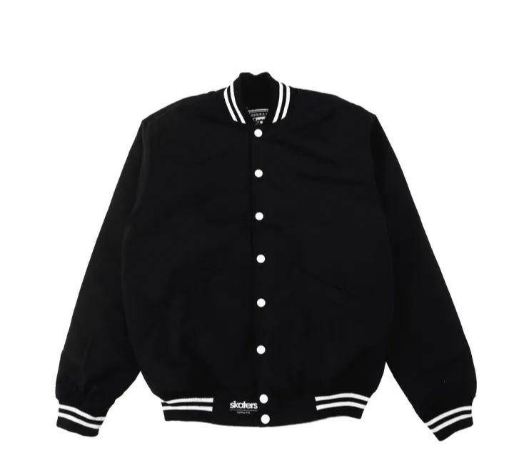 Skaters Varsity Jacket Premium Black TD017 (lazada.co.id/SKATERS)