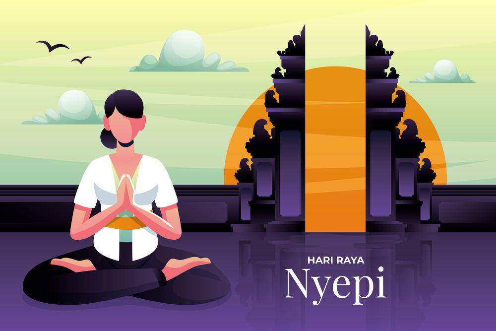kartu ucapan Nyepi 2025 (freepik.com/freepik)