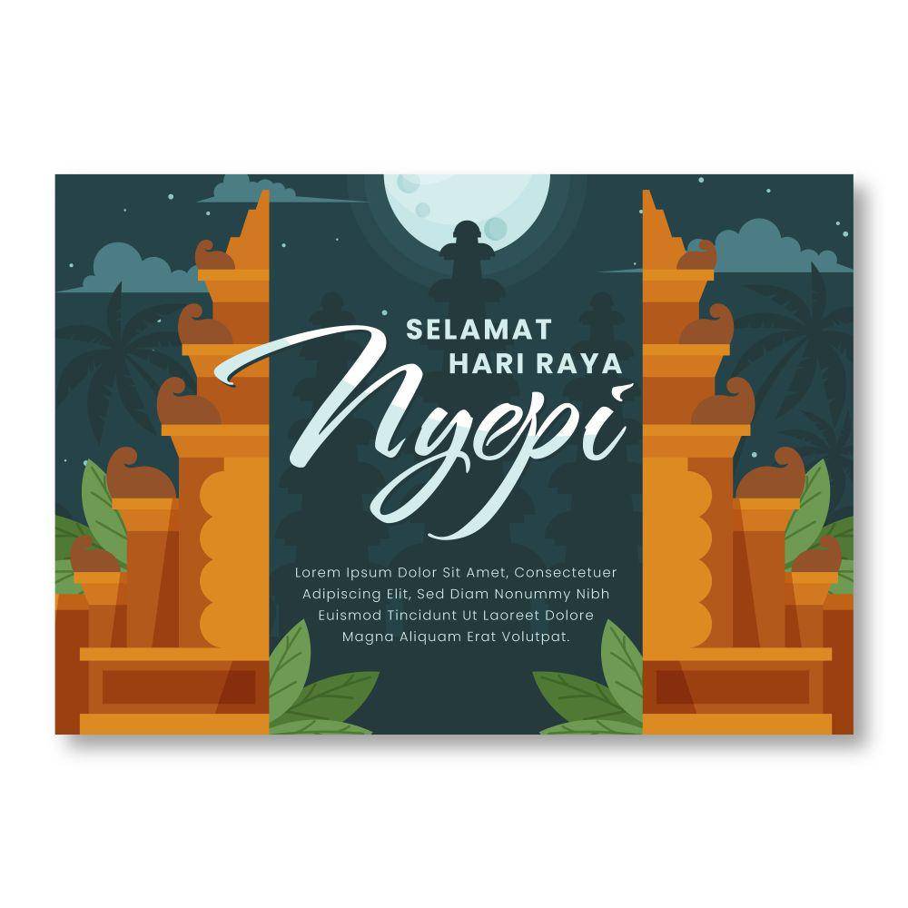 Kartu ucapan Nyepi 2025 (freepik.com/freepik)