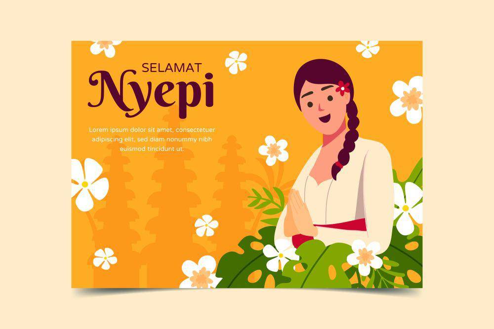Kartu ucapan Nyepi 2025 (freepik.com/freepik)