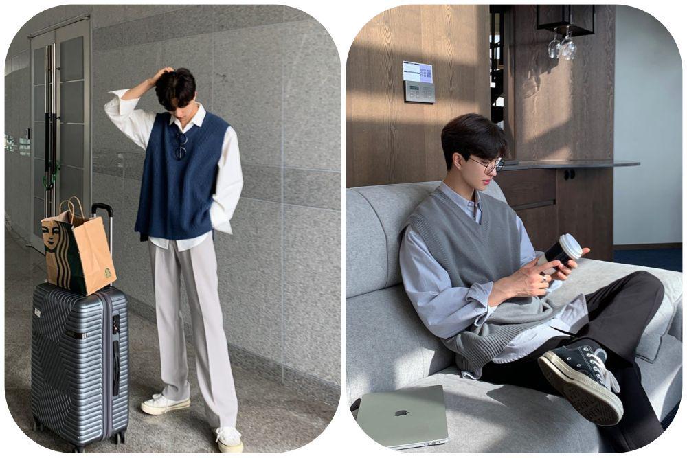 7 Ide OOTD dengan Knit Vest ala Korean Style, Soft Boy Vibes!