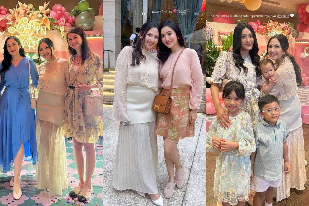 9 Ide Gaya Artis di Ulang Tahun Anak Jessica Mila, Tema Floral