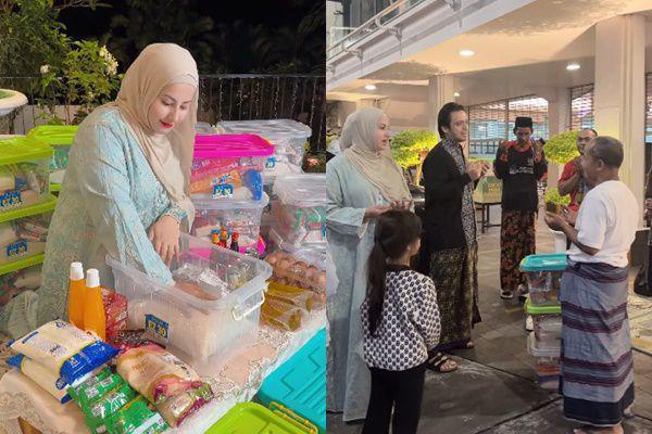 7 Potret Tasyi Athasyia Bagi-bagi Sembako di Ramadan 2025