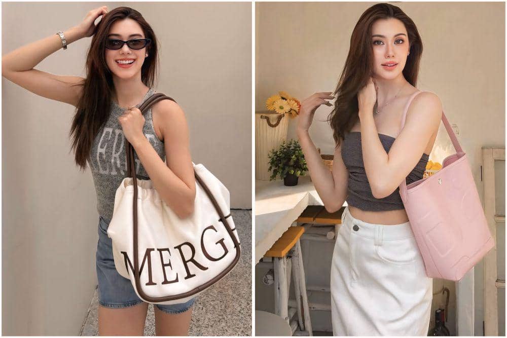potret ide shoulder bag hingga hand bag ala Lorena Schuett