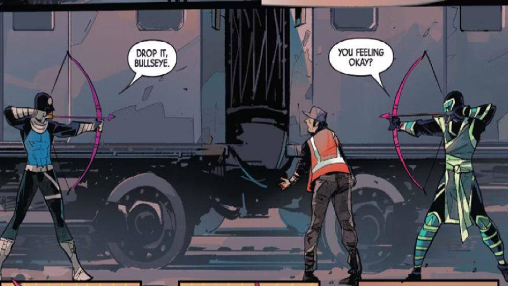 Hawkeye vs Bullseye (dok. Marvel Studios/Hawkeye: Freefall)