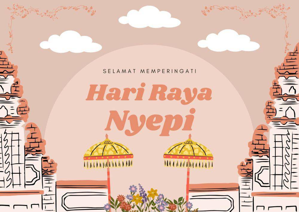 Desain kartu ucapan Nyepi 2025 (canva.com/Ar Creative)