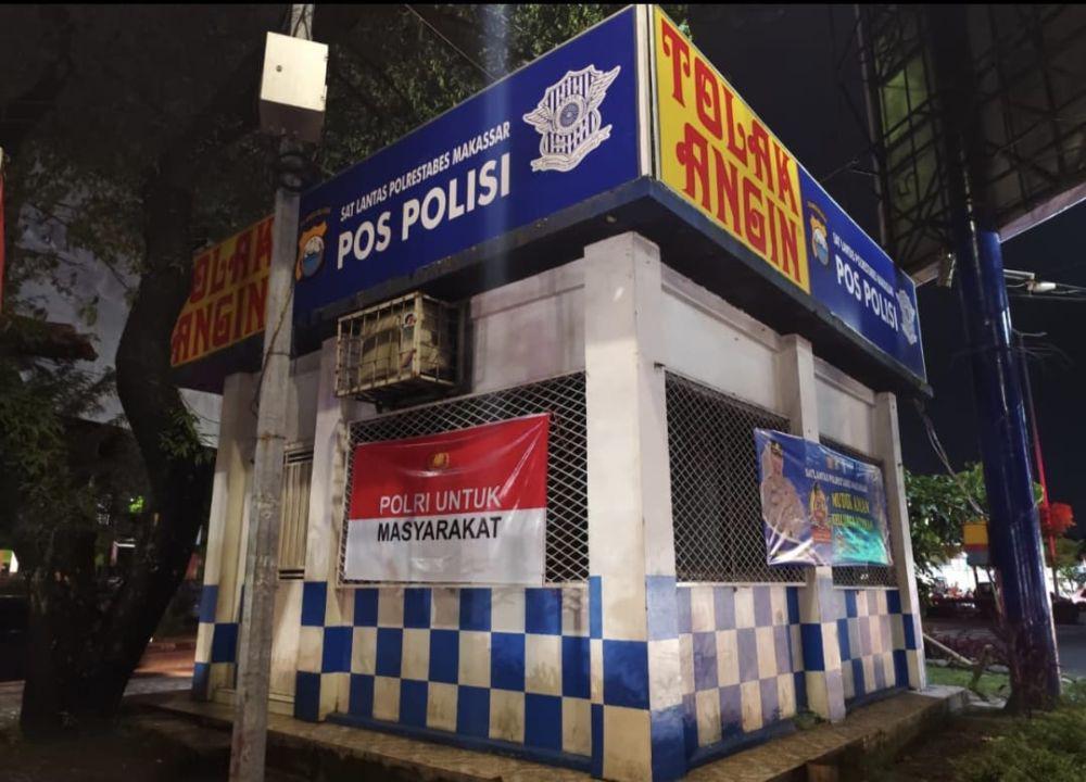 Pos Polisi di Makassar Dilempar Bom Molotov, Polisi Selidiki Pelaku