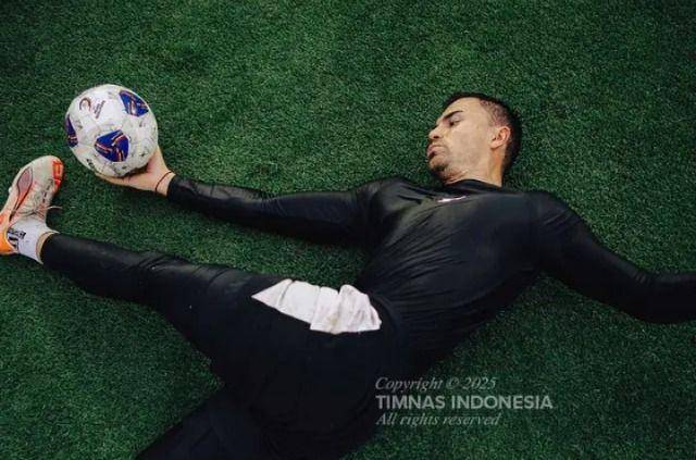 Potret kiper Timnas Indonesia, Emil Audero dalam latihan. (Dok. PSSI).
