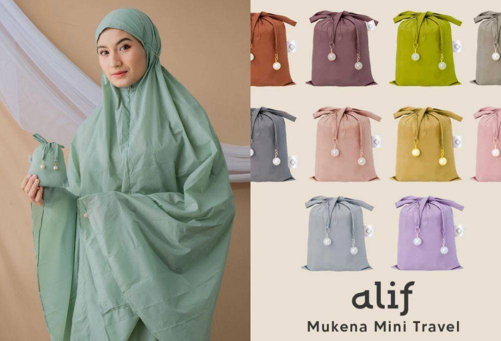 rekomendasi mukena yang travel friendly (shopee.co.id/ALIF MODERN WEAR)