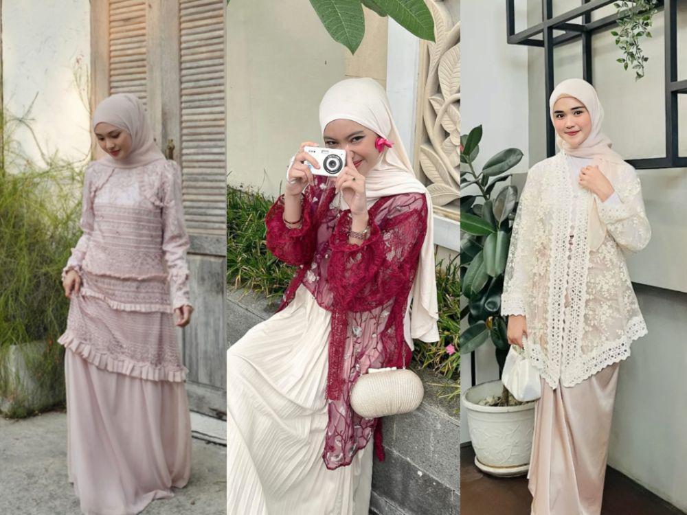 7 Inspirasi Outfit Raya Motif Brukat, Auto Bikin Pangling!