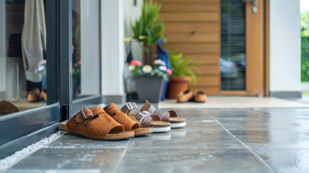 ilustrasi sandal di depan rumah (freepik.com/hayinusmi)
