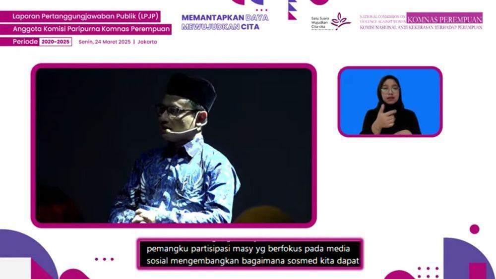Bahrul Fuad menyapaikan refleksi dan capaian (YouTube Komnas Perempuan)