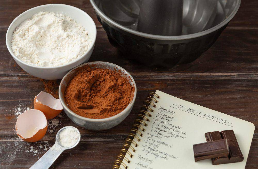 ilustrasi bahan membuat brownies kering mini (freepik.com/freepik)