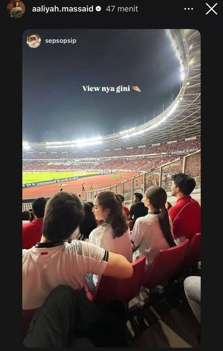 Artis nonton Timnas Indonesia Vs Bahrain 2025 (instagram.com/sepsopsip)