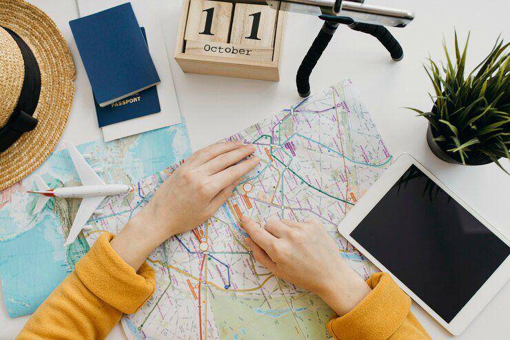 ilustrasi rute perjalanan yang tepat (freepik.com/freepik)