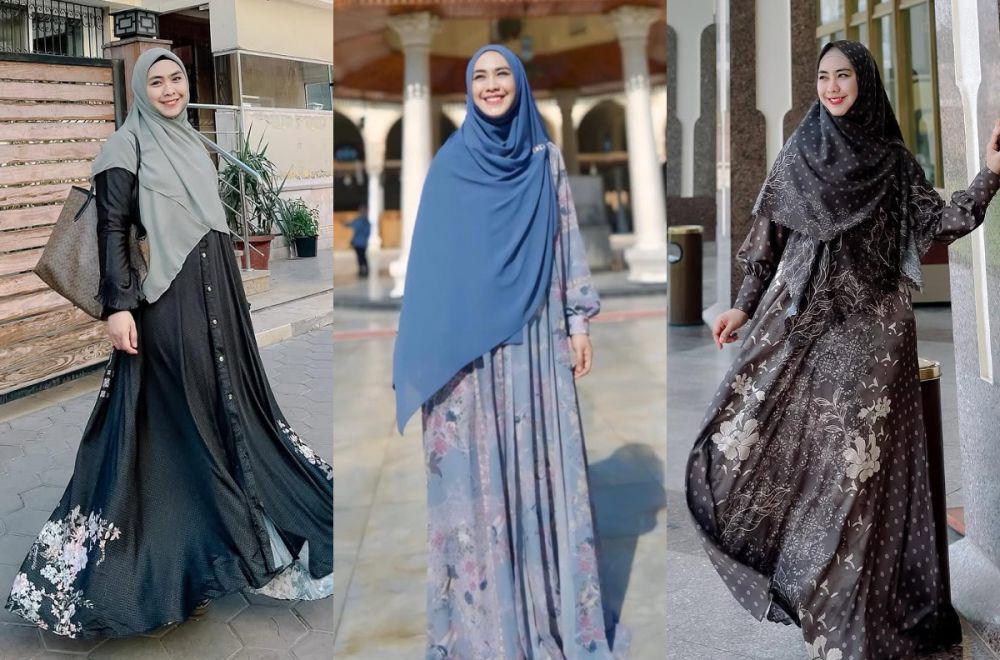 9 Inspirasi Outfit Lebaran Syar'i ala Oki Setiana Dewi, Trendy!