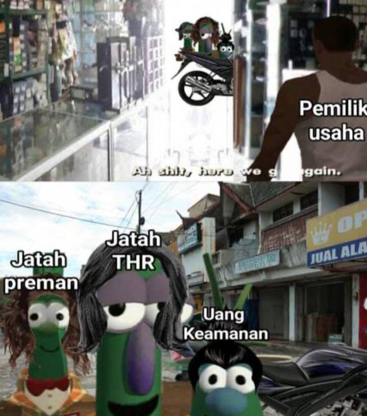 meme ormas minta THR (instagram.com/onecak)