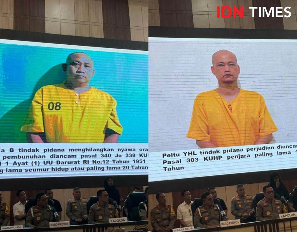 Tampang kedua tersangka TNI AD, Kopda B dan Peltu YHL. (IDN Times/Tama Yudha Wiguna).