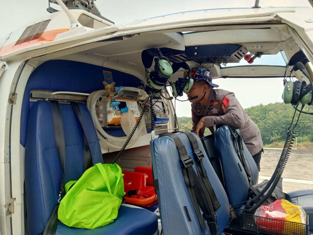 Ambulans Udara Siaga di Tol Kalikangkung, Bisa Evakuasi Pemudik ke 8 RS