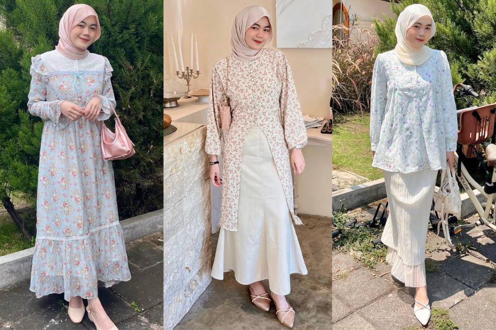 potret ide OOTD hijab bergaya vintage yang klasik ala Nita Gina (instagram.com/nitaginab)