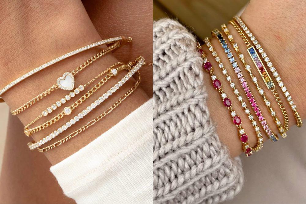 7 Ide Gelang Layer Sarah Elise Jewelry, Ada Rainbow Sapphire