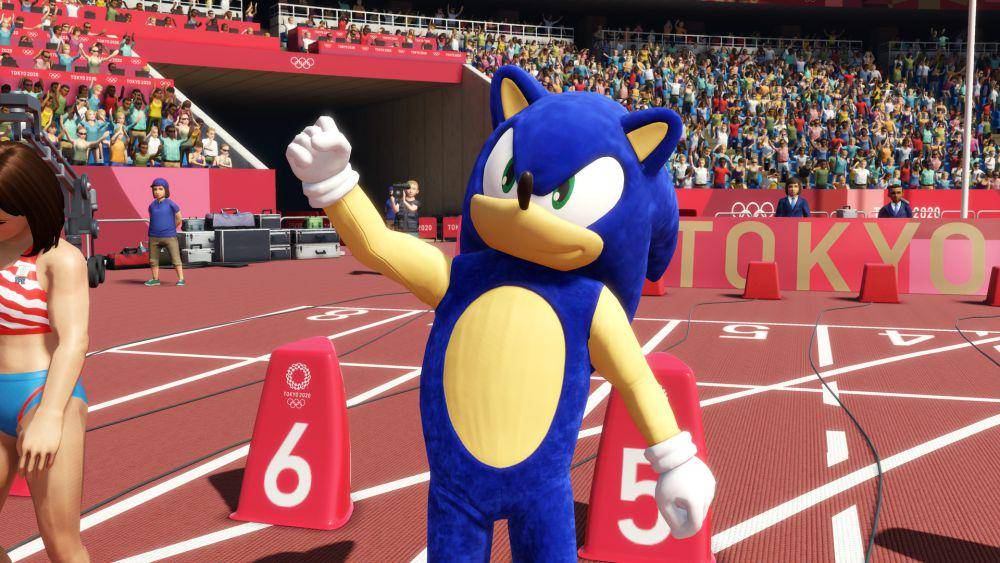 atlet berpenampilan Sonic dalam game Olimpiade Tokyo 2020 (dok. SEGA/Olympic Games 2020 - The Official Video Game)