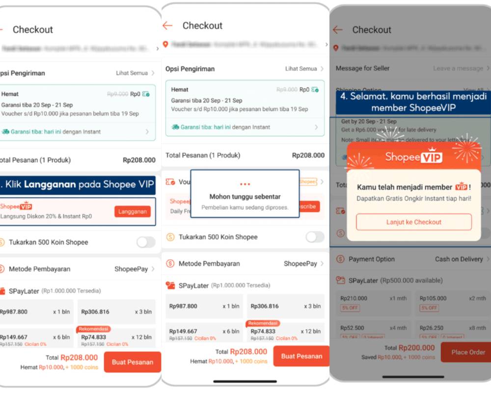Cara berlangganan ShopeeVIP (help.shopee.co.id)