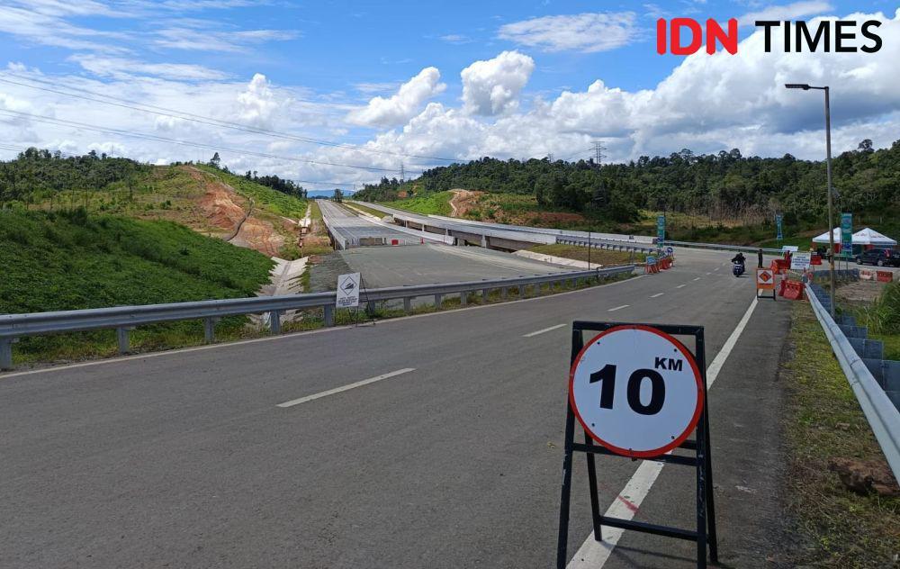 Jalan Tol Balikpapan-IKN Segmen 3A. (IDN Times/Erik Alfian)