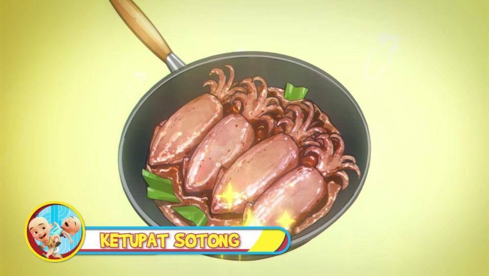 ketupat sotong di serial Upin dan Ipin (youtube.com/Les' Copaque Production)